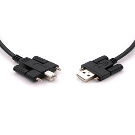 Antaira USB3.0 Cable, A to B with Locking Feature, 2M, Black CB-USB3.0-A-B-2M-K